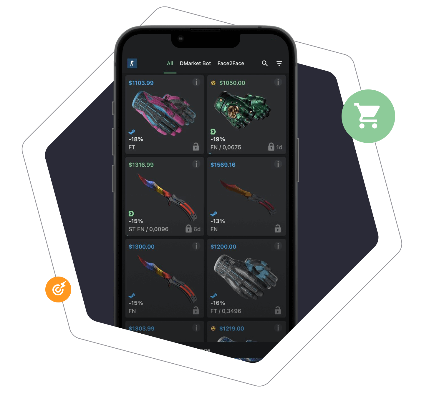 Trading is always at your fingertips with the DMarket mobile app